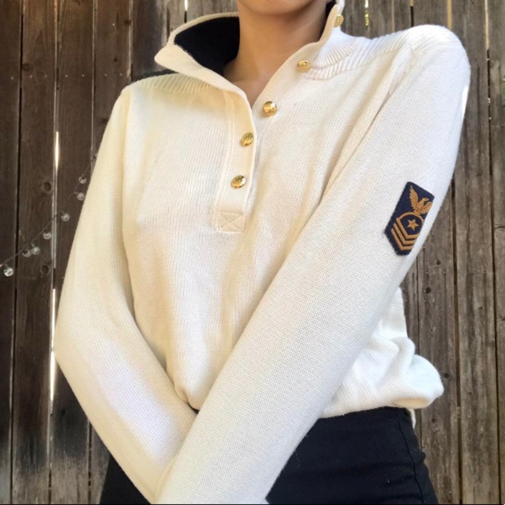 rare ralph lauren flight attendant/military sweater 🦅